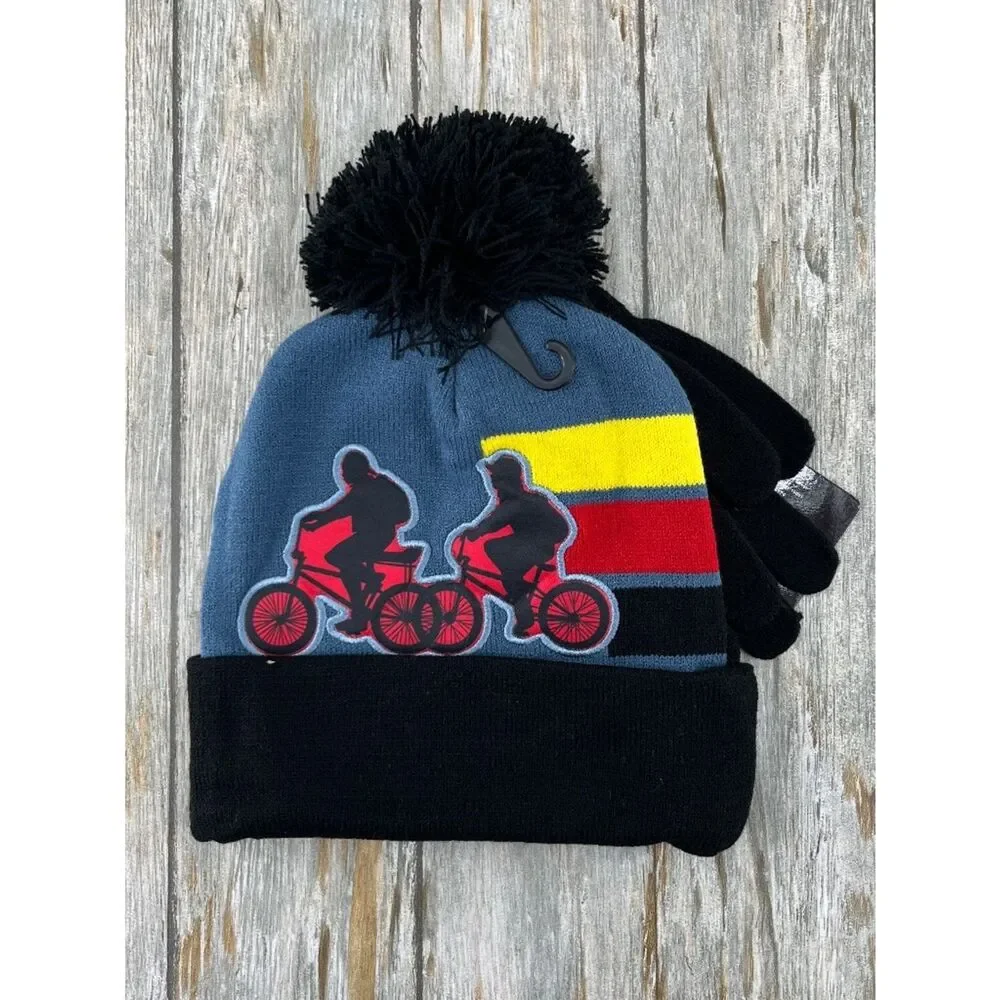 Stranger Things Beanie Hat With Pom Pom & Glove Set